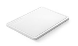 Deska do krojenia z wycięciem 355x250x15mm biała