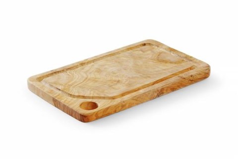 Deska do serwowania z drewna oliwnego, 335x205x(H)25mm