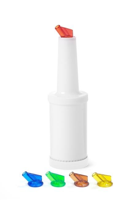 Dyspenser barmański z wymiennymi końcówkami, BarUp, 0,8L, biały, ?90x(H)300mm