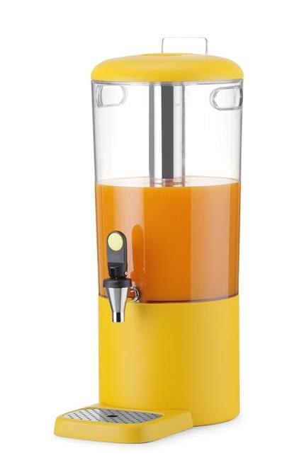 Dyspenser do soków, 8 l UNIQ, żółty, 318x216x(H)532mm