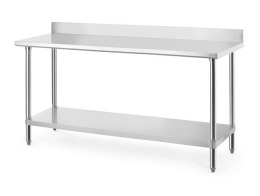 Stół przyścienny z półką - skręcany, HENDI, Budget Line, 1800x600x(H)950mm