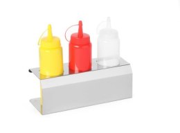 Ekspozytor do dyspenserów do sosów, 3 otwory ø50 mm, 209x80x(H)78mm