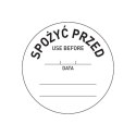 Etykiety Food Safety - "Spożyć przed" 500 szt., ⌀50mm