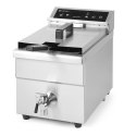 Frytownica indukcyjna z kranem spustowym 8L, jasnoszary, 230V/3500W, 288x619x(H)408mm