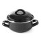 Garnek do zup i sosów z pokrywką czarny 0,8L, ⌀140x(H)110mm