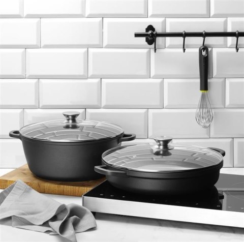 Garnek z powłoką nieprzywierającą 7L, czarny, 367x290x(H)122mm