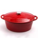 Garnek żeliwny emaliowany 7L, czerwony, 407x254x(H)135mm