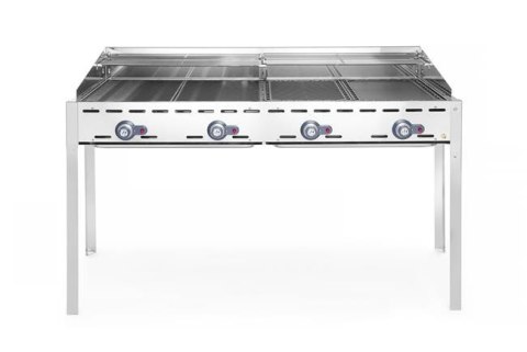 Grill gazowy Green Fire Profi Line 4-palnikowy, 22kW, 1400x612x(H)825mm