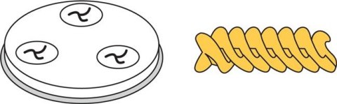 Końcówka do urządzenia do makaronu MPF2,5/4 - FUSILLI Wariant podstawowy