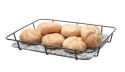 Kosz do pieczywa ze stalową ramą, szary 400x300x(H)50mm