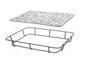 Kosz do pieczywa ze stalową ramą, szary 400x300x(H)50mm