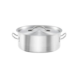 Garnek niski z pokrywką, stalowy, Gredil, Ø 240 mm, V 3.6 l