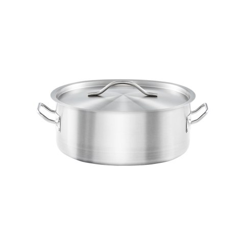 Garnek niski z pokrywką, stalowy, Gredil, Ø 240 mm, V 3.6 l