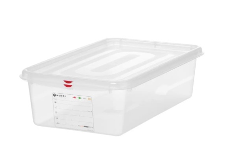 Pojemnik GN 1/1 z polipropylenu, HENDI, GN 1/1, 28L, transparentny, 530x325x(H)200mm, Prostokątny Wariant podstawowy