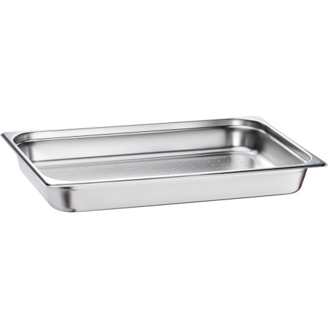 Pojemnik stalowy, perforowany Gredil, GN 1/1, H 65 mm