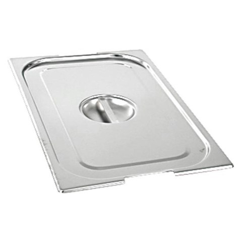 Pokrywka stalowa z wycięciem na uchwyty do pojemników, Gredil, GN 1/6