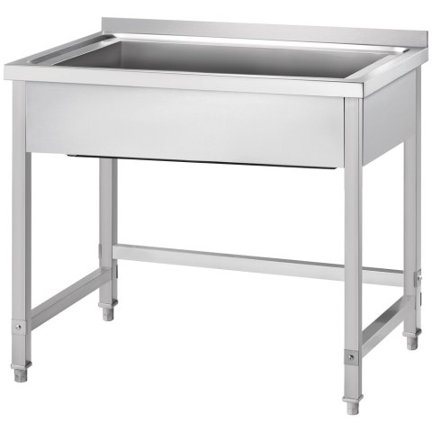 Stół z basenem 1-komorowym skręcany, Gredil, 1200x600x850 mm h=300 mm