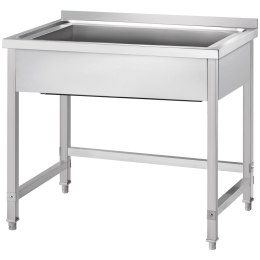 Stół z basenem 1-komorowym skręcany, Gredil, 800x600x850 mm h=300 mm