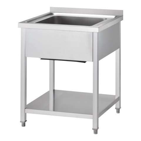 Stół ze zlewem 1-kom.,z półką, Gredil, 600x700x850 mm skręcany