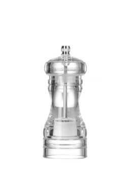Młynek do pieprzu akrylowy, transparentny, ⌀50x(H)140mm
