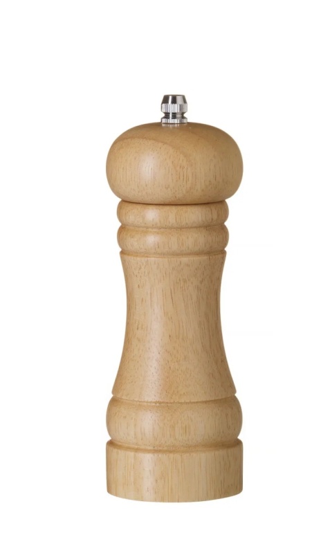 Młynek do pieprzu drewniany, jasne drewno, ⌀57x(H)165mm