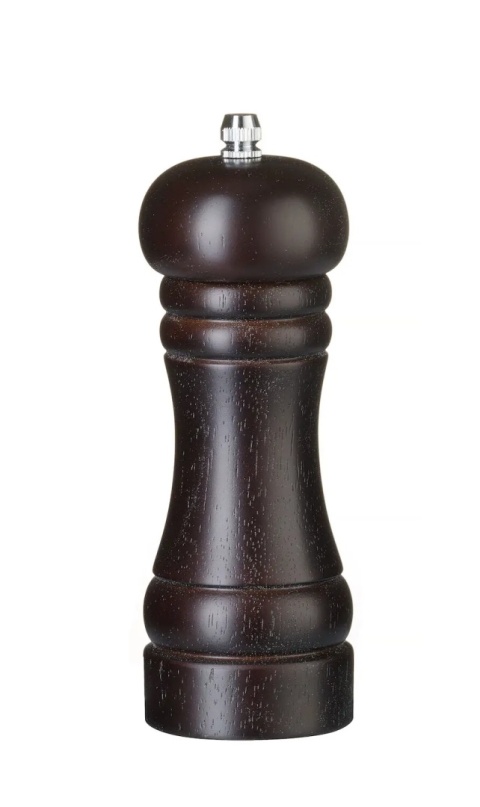 Młynek do soli drewniany, ciemne drewno, ⌀57x(H)165mm