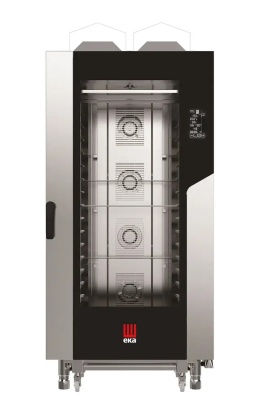Piec konwekcyjno - parowy 16 x 600 x 400 gazowy, z bezpośrednim natryskiem, sterowany elektronicznie