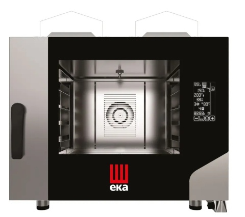 Piec konwekcyjno - parowy 4 x 600 x 400 gazowy, z bezpośrednim natryskiem, sterowany elektronicznie