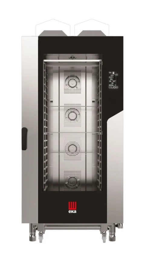 Piec konwekcyjno - parowy 20 x GN 1/1 gazowy z bezpośrednim natryskiem, sterowany elektronicznie