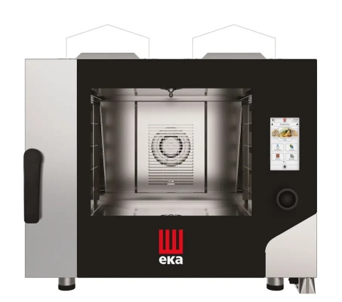 Piec konwekcyjno-parowy z automatycznym systemem myjącym, 4× 600×400 mm – sterowany elektronicznie, gazowy