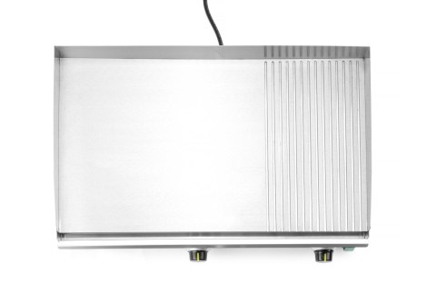 Płyta grillowa 2/3 gładka, 1/3 ryflowana Hendi 697x474x(H)241mm