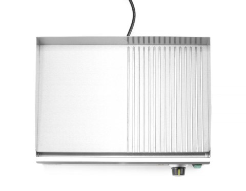 Płyta grillowa Hendi 1/2 gładka, 1/2 ryflowana 527x404x(H)233mm