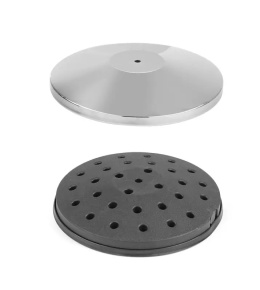 Podstawa do słupka odgradzającego w kolorze srebrnym chromowany ø360x(H)65mm