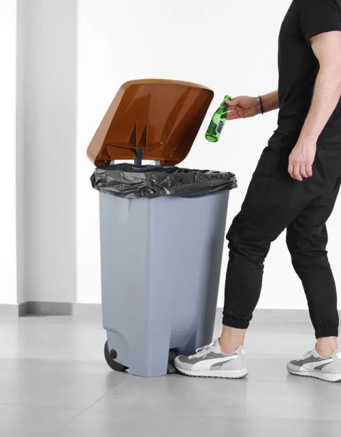 Pokrywa do kosza na śmieci, HENDI, brązowy, 505x415mm