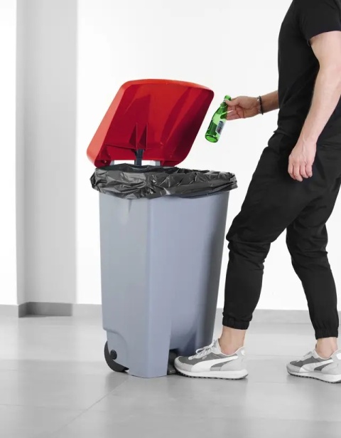 Pokrywa do kosza na śmieci, HENDI, czerwony, 505x415mm