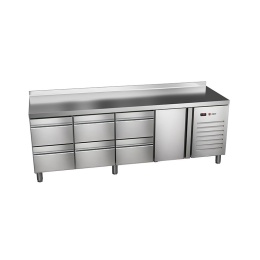 Stół chłodniczy 1x drzwi + 3x blok szuflad 2242x700x850 mm