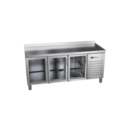 Stół chłodniczy, 3xszklane drzwi 1792x700x850 mm