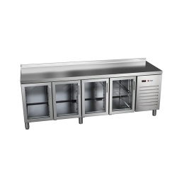 Stół chłodniczy, 4xszklane drzwi 2242x700x850 mm
