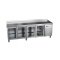 Stół chłodniczy, 4xszklane drzwi 2242x700x850 mm
