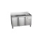 Stół chłodniczy ze zlewem 2drzwiowy 1342x700x850 mm