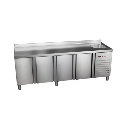 Stół chłodniczy ze zlewem 4drzwiowy 2242x700x850 mm