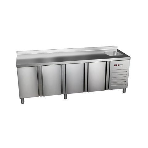 Stół chłodniczy ze zlewem 4drzwiowy 2242x700x850 mm