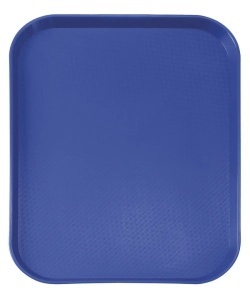 Taca z polipropylenu - FAST FOOD 305x415(H)20 mm niebieska