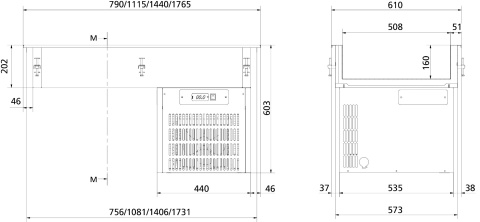 Wanna chłodnicza do zabudowy 5xGN 1/1