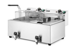 Frytownica MASTERPRO z kranem spustowym - 2 x 8L 230V/7000W, 610x515x(H)369mm