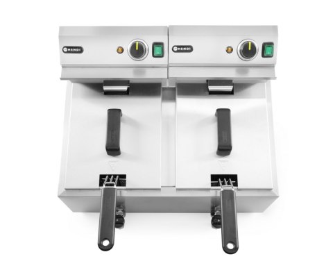 Frytownica MASTERPRO z kranem spustowym - 2 x 8L 230V/7000W, 610x515x(H)369mm