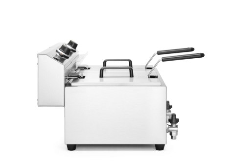 Frytownica MASTERPRO z kranem spustowym - 2 x 8L 230V/7000W, 610x515x(H)369mm