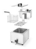 Frytownica MASTERPRO z kranem spustowym - 8L 230V/3500W, 305x515x(H)354mm