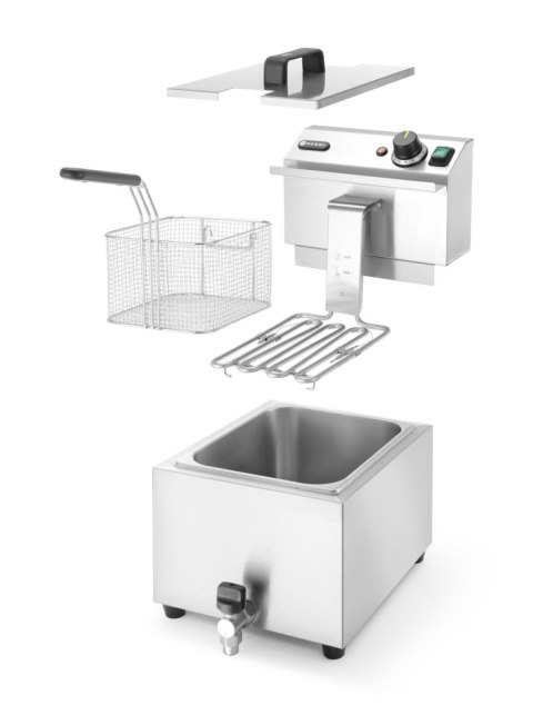 Frytownica MASTERPRO z kranem spustowym - 8L 230V/3500W, 305x515x(H)354mm