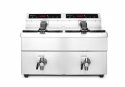 Frytownica indukcyjna z kranem spustowym, 2 × 8 l, 16L 230V/7000W, 577x609x(H)410mm